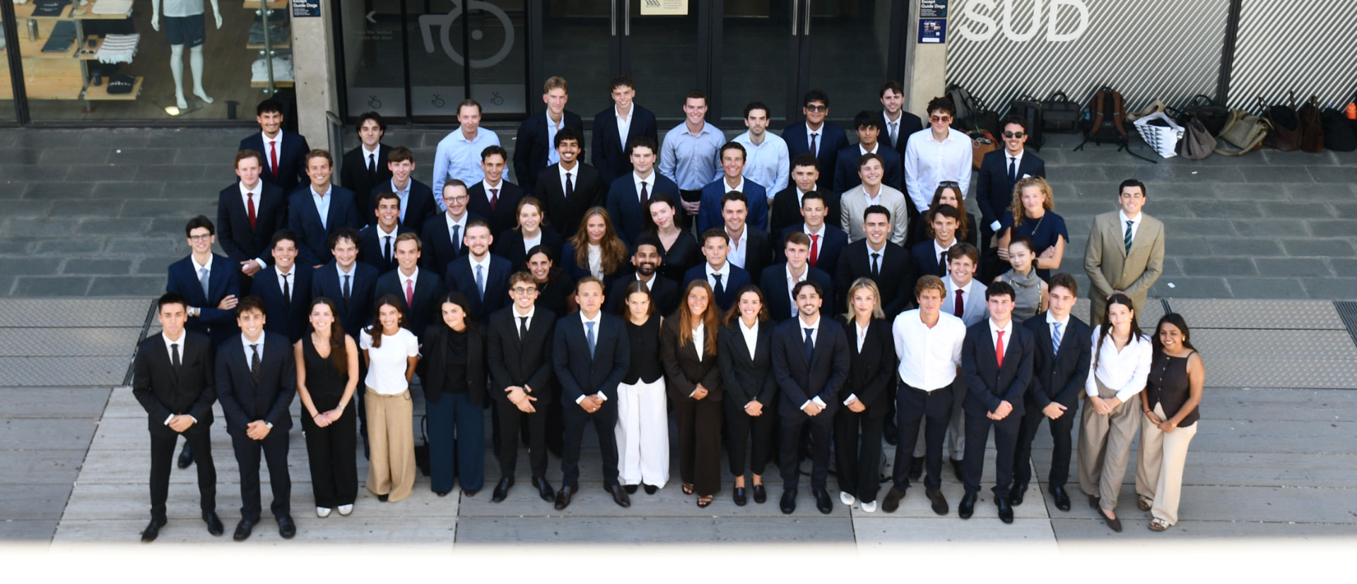 The EMFC founding team gathered outside the ESADE Sant Cugat building